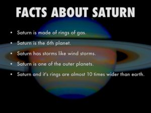 Facts about Saturn 